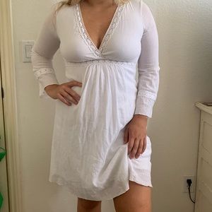 White midi dress